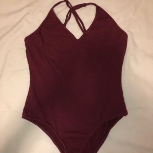 Maroon bodysuit